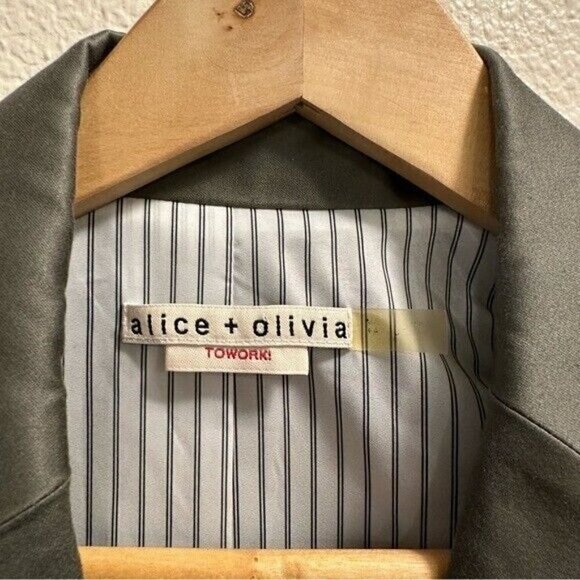 alice & olivia towork blazer gray size small - Picture 4 of 8